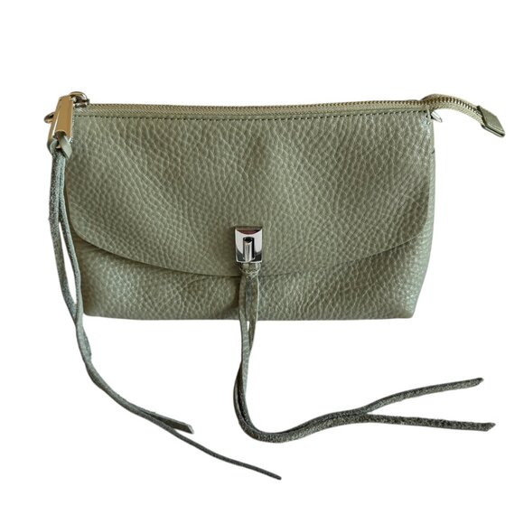 Rebecca Minkoff Darren Top Zip Pebbled Leather Crossbody Shoulder Bag Purse - Picture 1 of 16